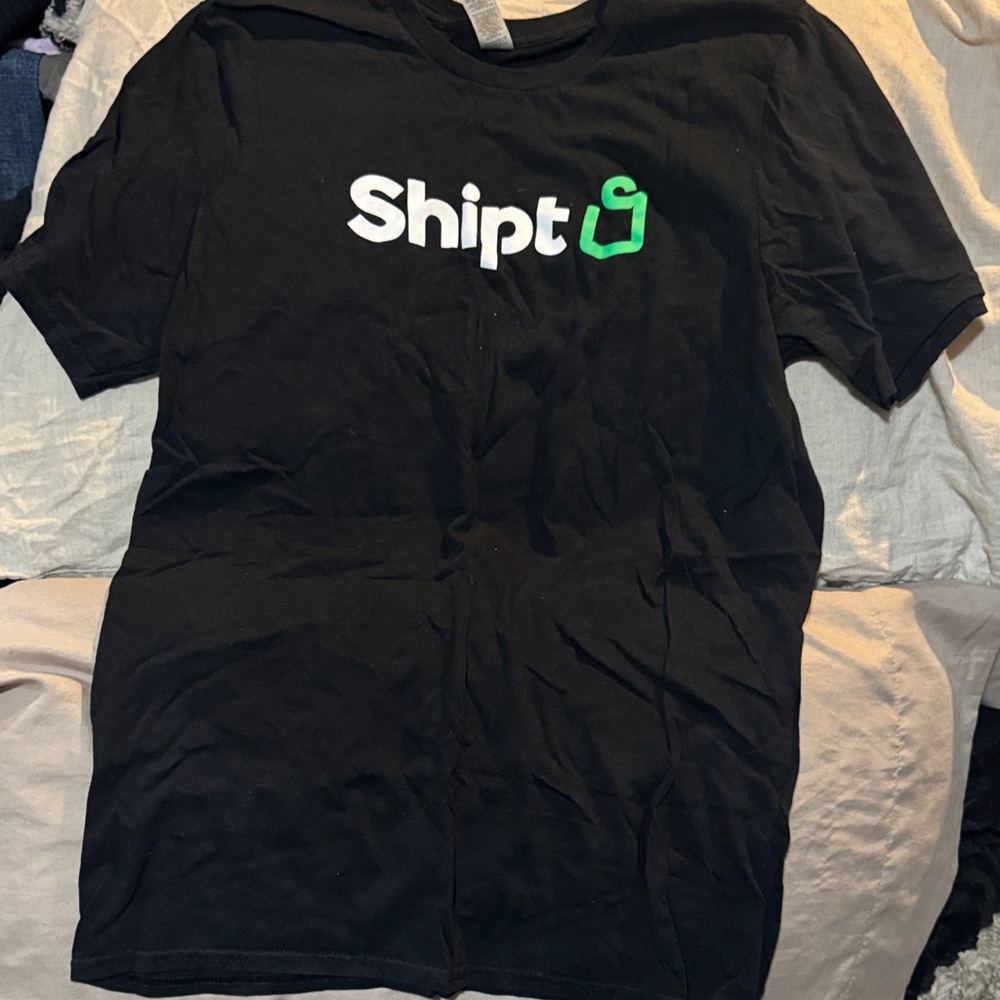 Black Shipt Logo Short Sleeve Crew Tee